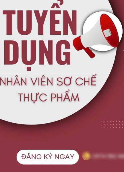 Tuyển Nhân viên sơ chế thực phẩm làm tại Thuận An Bình Dương