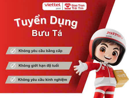 VIETTEL POST tuyển shipper khu vực bình tân 