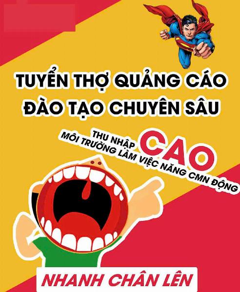 Tuyển thợ chính, thợ điện & học việc làm Bảng hiệu quảng cáo BAO Ở LẠI