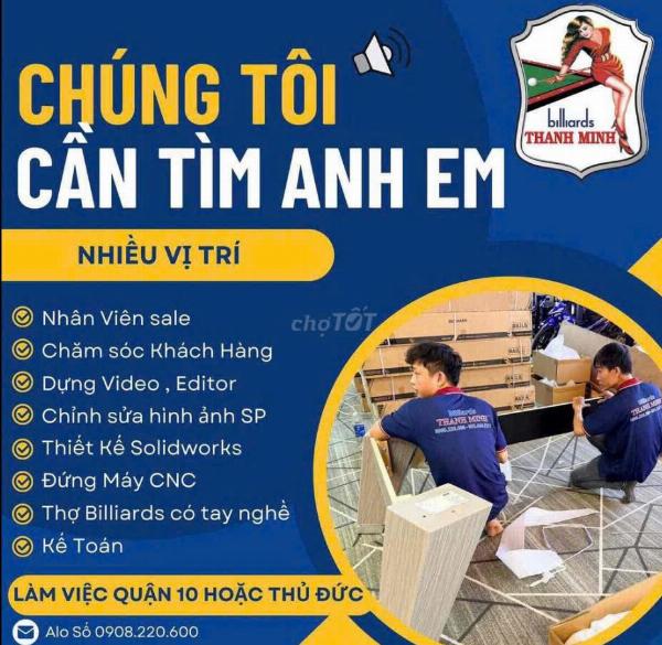 Cửa hàng bán phụ kiện bida tuyển NV bán hàng, livestream & CSKH