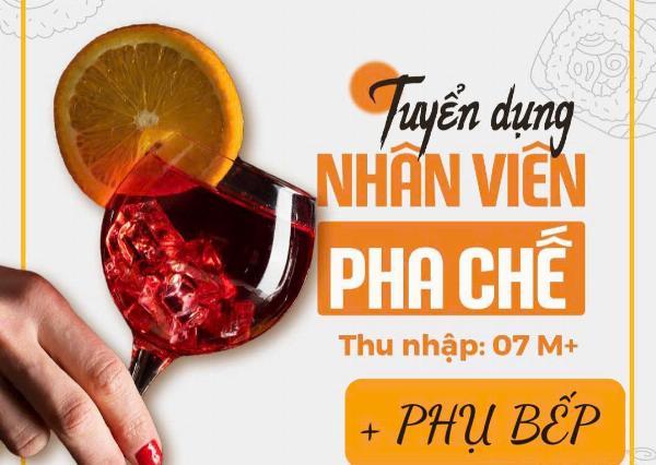 Tuyển NV Nữ pha chế , phụ bếp làm tại Thủ Đức 
