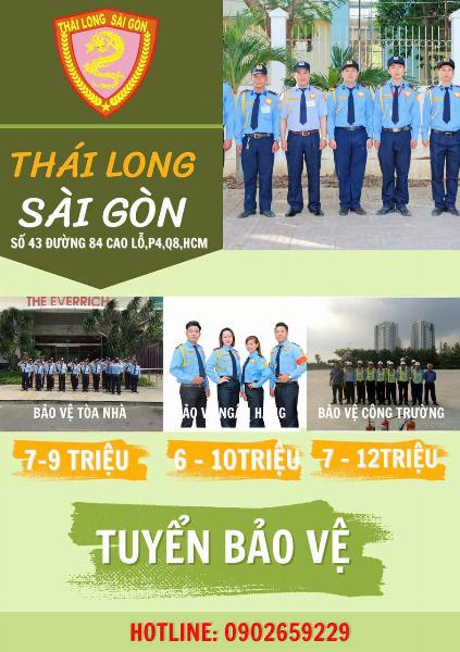 Bảo Vệ Thái Long SG tuyển bảo vệ, giám sát, cơ động & vệ sỹ
