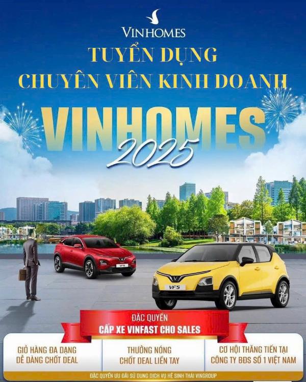 VINHOMES - TẬP ĐOÀN VINGROUP Tuyển NVKD Bất Động Sản 