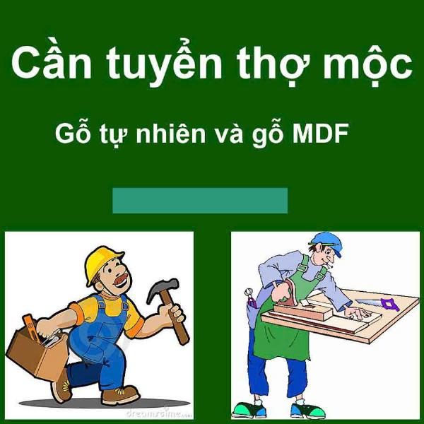 TRANG TRÍ NỘI THẤT TUẤN PHÁT tuyển thợ mộc gỗ làm Hóc Môn 