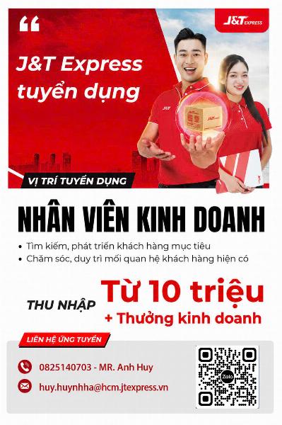 Tuyển Nhân viên kinh doanh - J&T Express