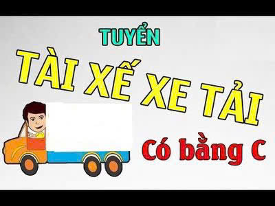 Tuyển tài xế bằng C rành đường TP, miền Tây, miền Đông chở thực phẩm