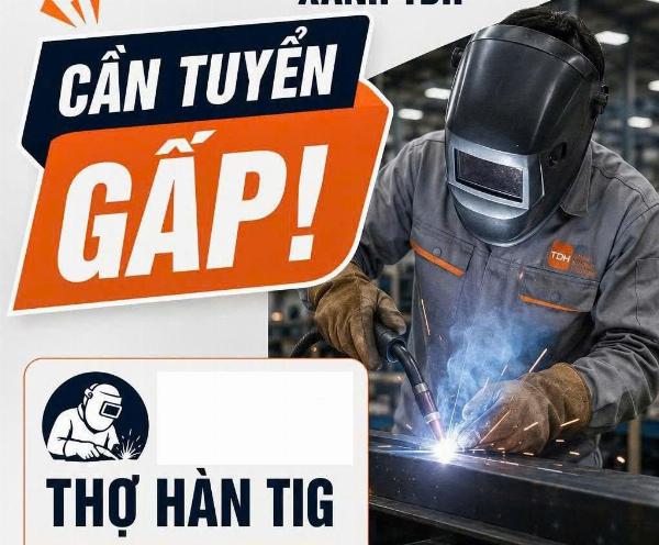 Tuyển thợ gia công sp inox biết hàn tig/mig
