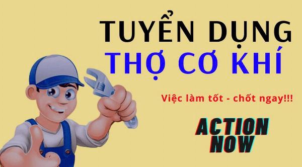 Tuyển kỹ sư cơ khí, thợ phay tiện, lắp ráp & phụ cơ khí làm tại Dĩ An 