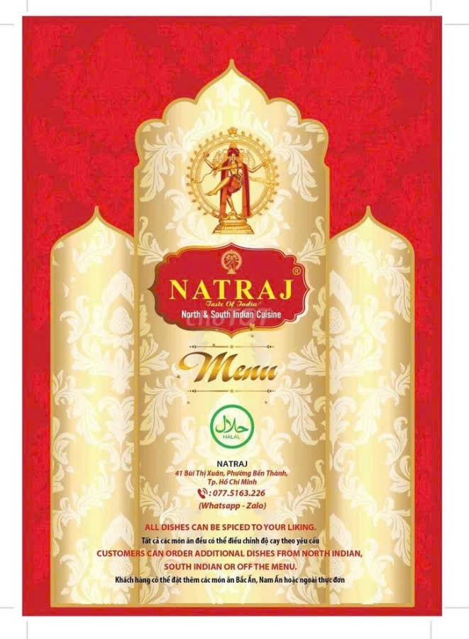 Nhà hàng Ấn Độ NATRAJ  tuyển phục vụ làm việc Q1