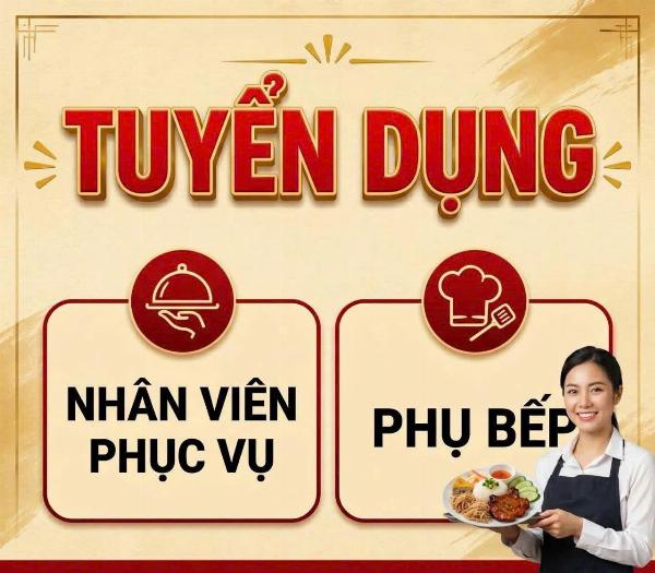 Ẩm Thực Đông Đại tuyển phục vụ, phụ bếp , thu ngân & NVKD