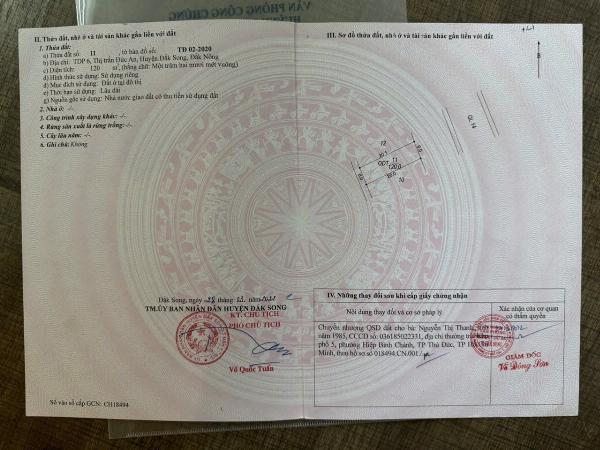 Bán lô đất thổ cư mặt tiền Quốc Lộ 14 vị trí siêu đẹp