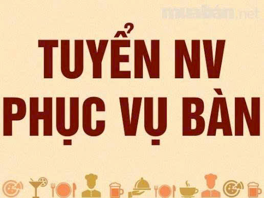Tuyển NAM phục vụ nhà hàng tại Q1