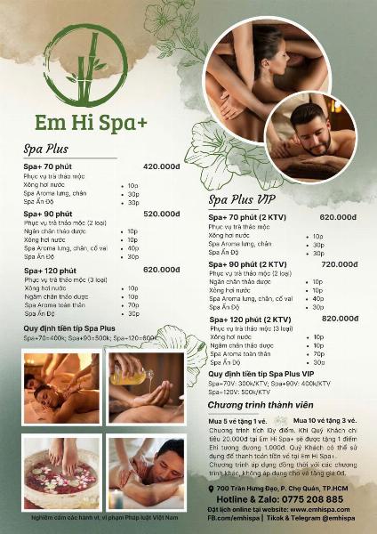 EM HI SPA Q5 tuyển KTV Spa - đi làm ngay, thu nhập hấp dẫn